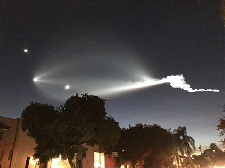 SpaceX Falcon 9 Launch Lights Up Sky Over Long Beach • Long Beach Post News