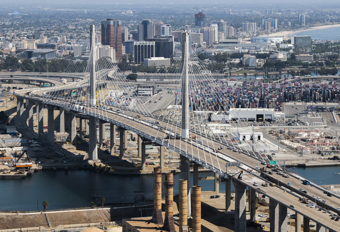 VIDEO After years of construction, Long Beach officials celebrate massive new bridge's opening