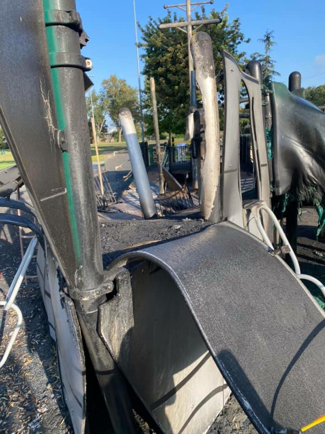 'Mad and sad'; Playground burned at West Long Beach's Admiral Kidd Park