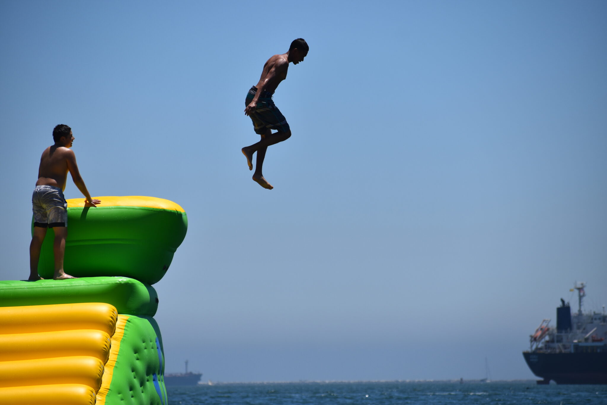 Floating playgrounds at Alamitos Beach, Alamitos Bay reopen today for