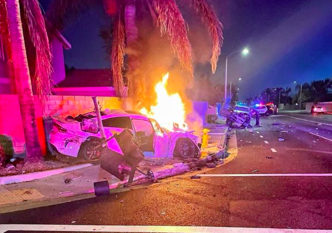 Fiery crash involving Long Beach, Norwalk men turns up stolen catalytic