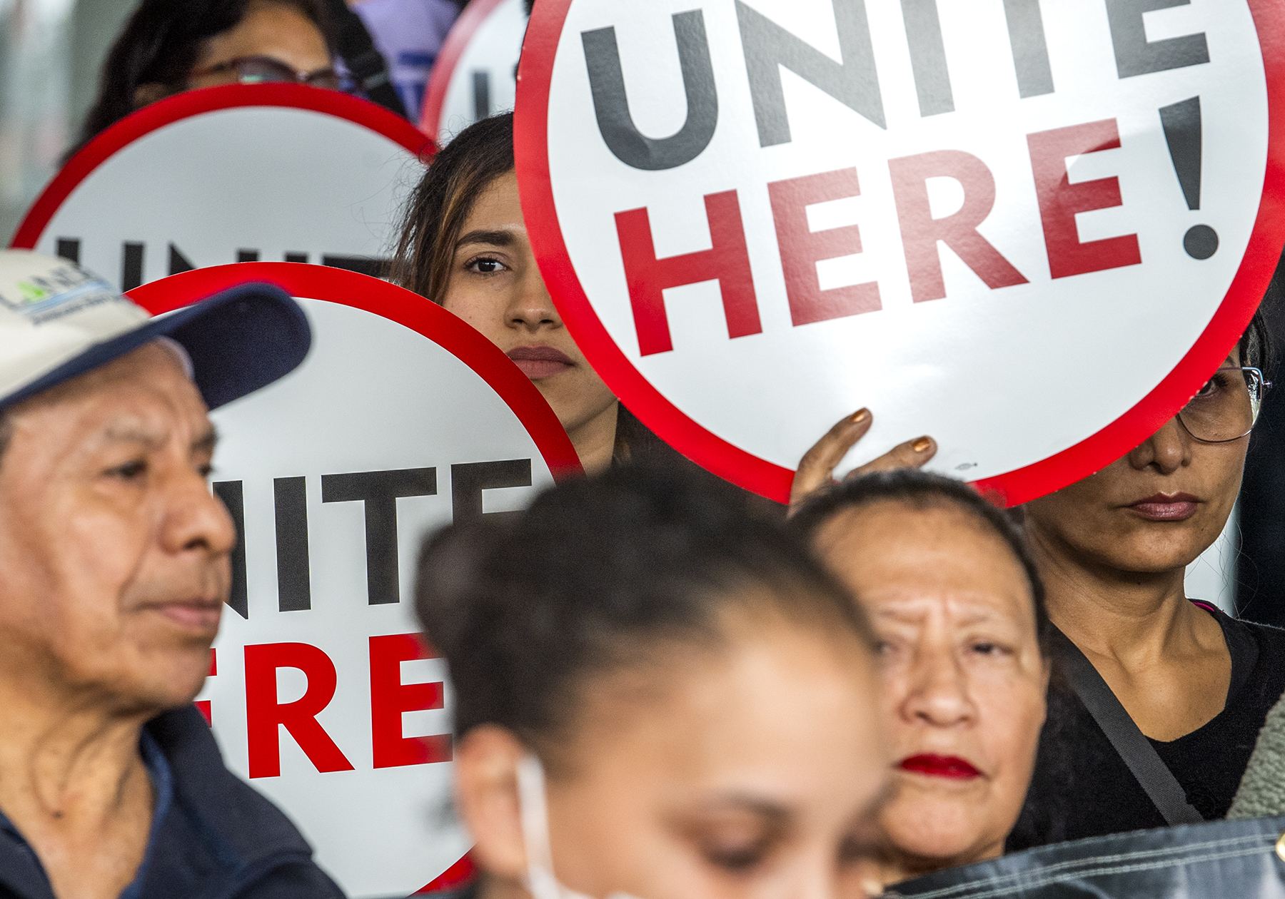 Union workers and the Long Beach hotel workers celebrate wage gains at Hyatt Regency.