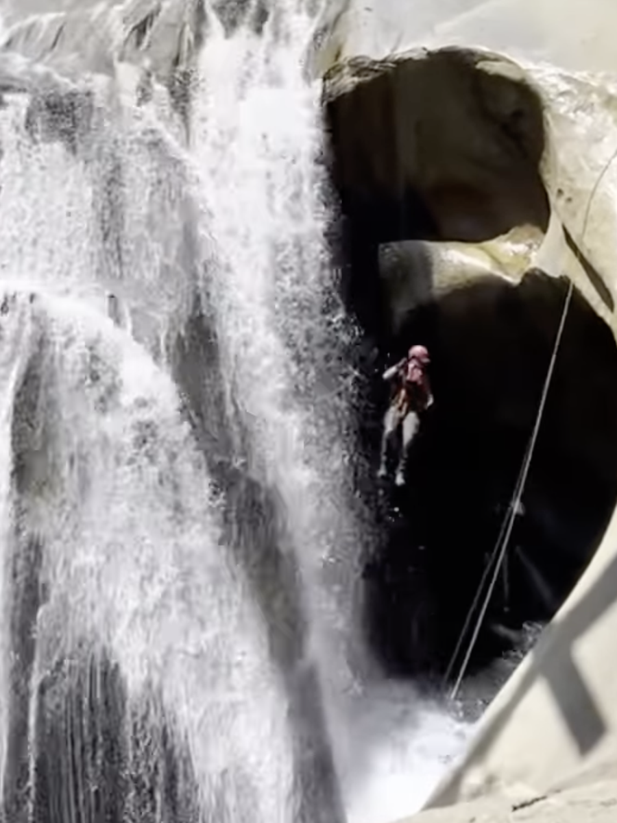 Long Beach man rescued after spending 2 days trapped behind waterfall