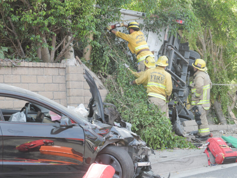 1 dead, 3 hurt when crash sends truck careening through wall on 7th Street
