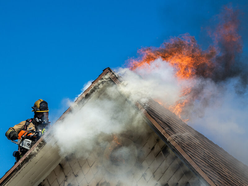 Firefighters battle attic blaze in Alamitos Beach home