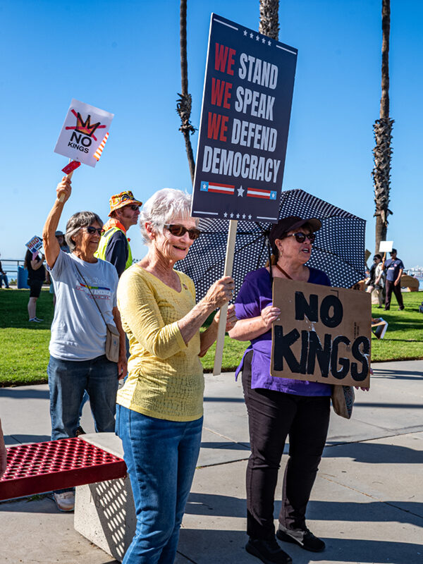 Thousands rally against Trump in Long Beach as part of nationwide No Kings movement