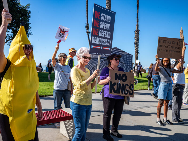 Thousands rally against Trump in Long Beach as part of nationwide No Kings movement