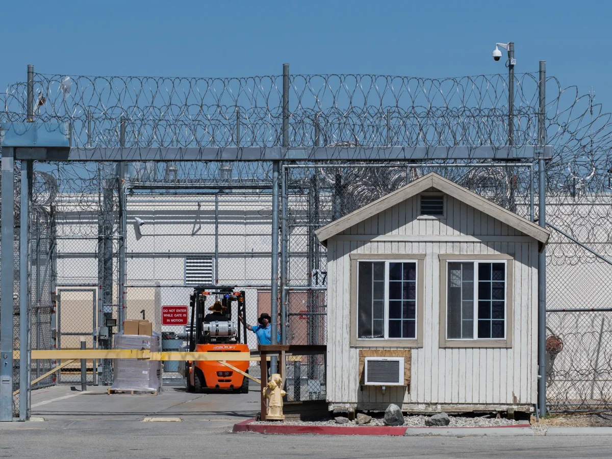 ICE opened a detention center in a former California prison. Detainees are suing over conditions inside