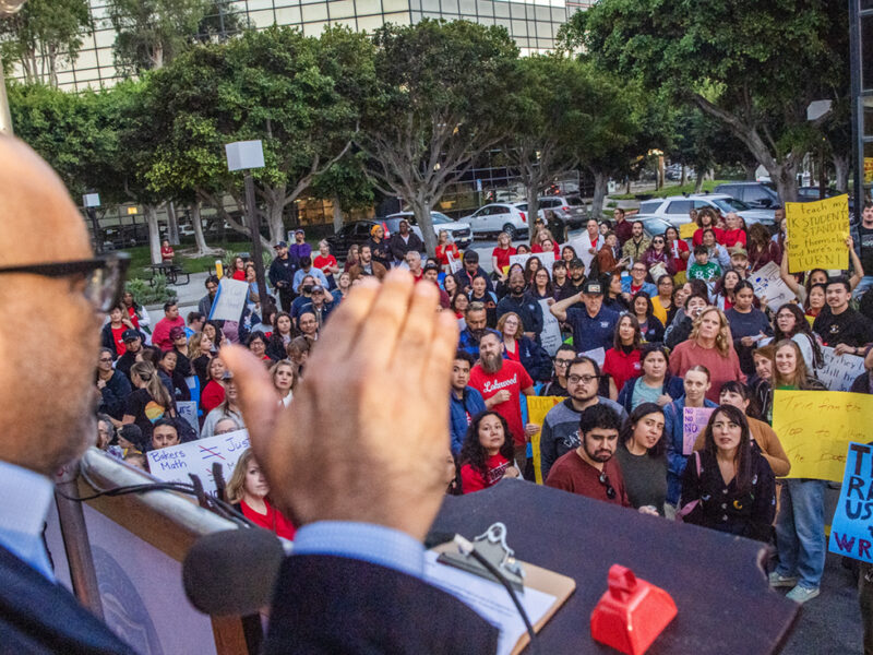 Fearing layoffs, teachers urge LBUSD to cut administrative costs, not from the classroom