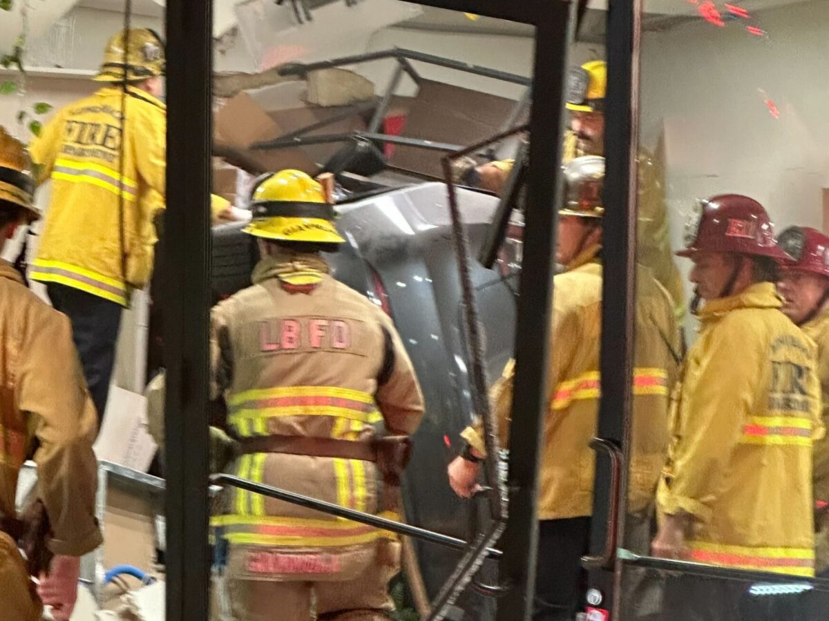 Speeding Tesla crashes through Bixby Knolls pharmacy, slams into coffee shop