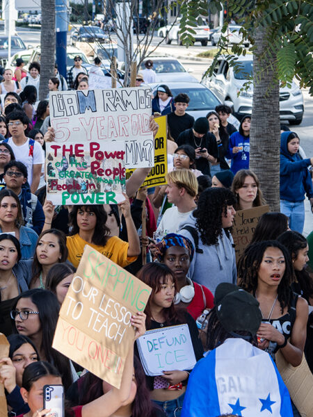 Long Beach students walk out as part of nationwide anti-ICE protest