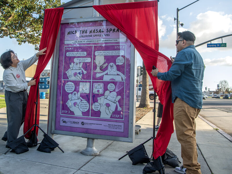 Long Beach bus stations display student-designed PSAs to combat opioid overdoses
