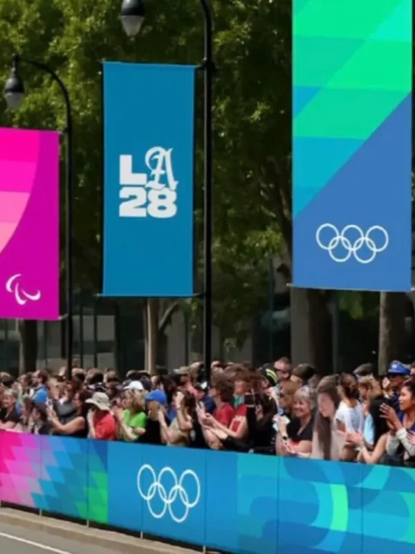 A sneak peek of the colors and designs for the LA28 Olympics