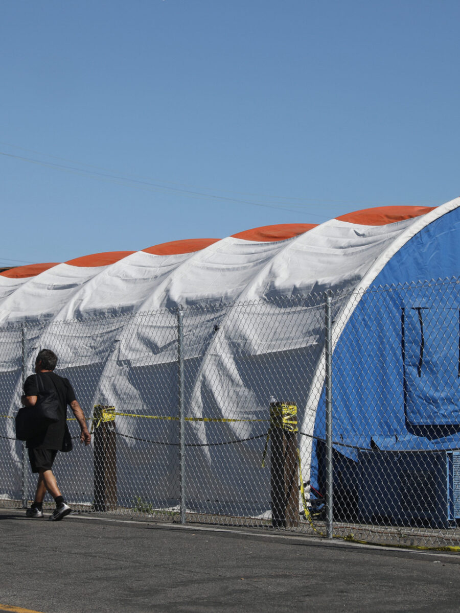 Water damage shuts down city’s main homeless services center; it will operate out of tents for months