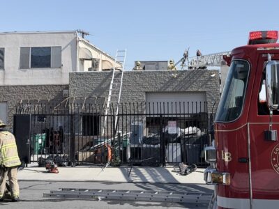 Firefighters douse blaze at cannabis-growing business in West Long Beach