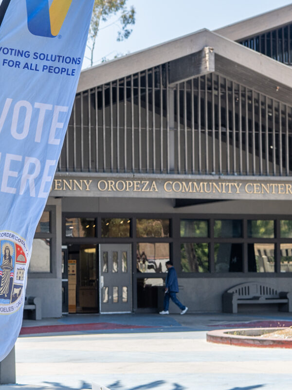 Vandalism at voting center wasn’t targeted at election, Long Beach police say