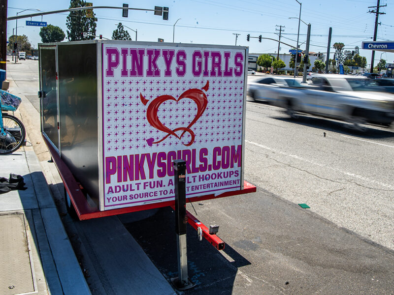 Neighbors are fed up with a trailer advertising ‘adult hookups.’ Can it be stopped?
