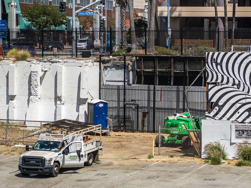 Long Beach is fencing off the tunnel under Ocean Boulevard to keep people from living there