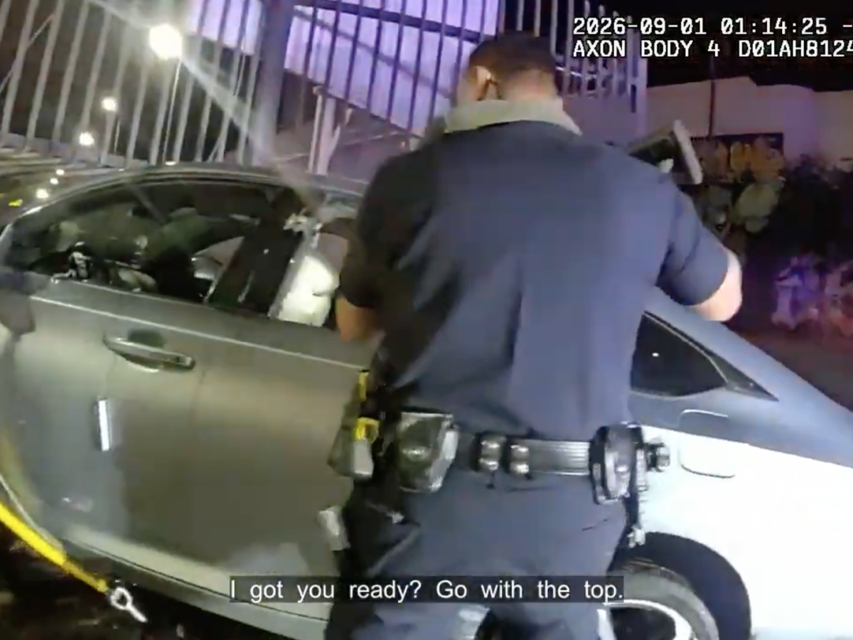 New body-camera footage shows high-speed police shootout with driver wielding AK-47