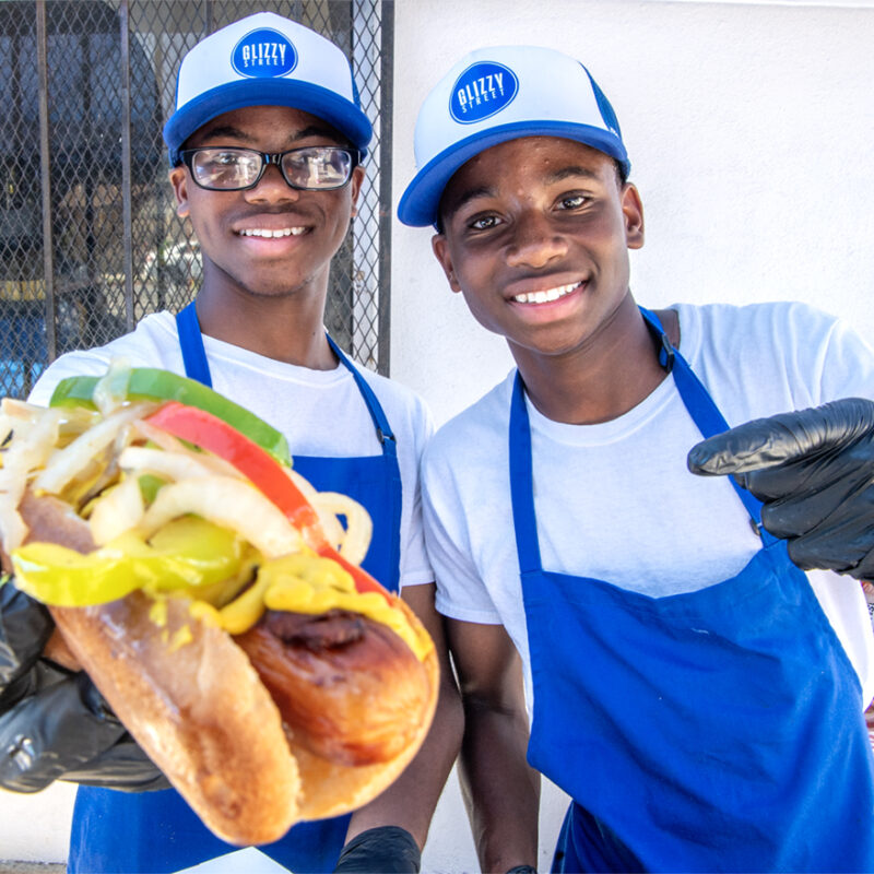 Glizzy Street, a hot dog stand run by 15-year-old twins, is Long Beach’s new viral eatery