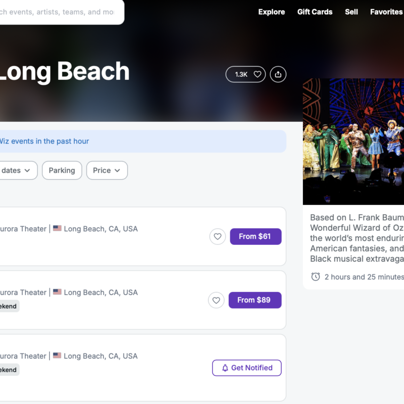 Fake tickets to nonexistent Long Beach showing of ‘The Wiz’ are being sold on StubHub, theater owner says