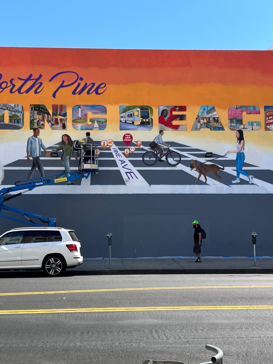Downtown is getting about half a dozen new murals; here’s the first one