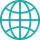 Turquoise Globe Icon